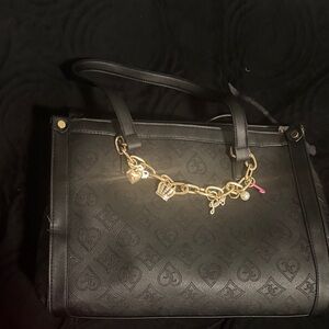 Juicy couture Black Designer Tote Bag with Gold Accents